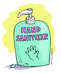 hand satires bottle